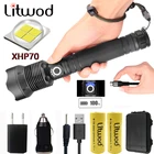 Litwod Z201282 CREE оригинальный XLamp XHP70 и XHP50 Мощный тактический светодиодный фонарик, фонарик 18650 и 26650, аккумулятор