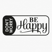 dont worry be happy wall sticker home decals for office room art mural incentive text stickers zs6