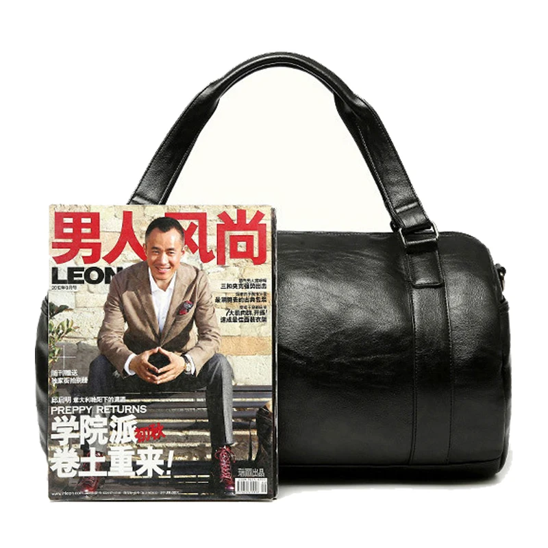 A ++ Качественная мужская классическая мягкая кожаная сумка для фитнеса