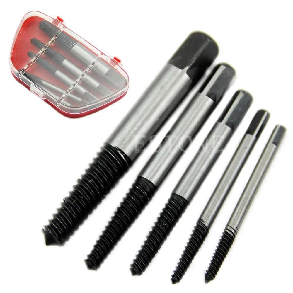 

5pcs Damaged Screw Extractor Out Remover Set Bolt Stud Tool Kit 3mm- 19mm New H02