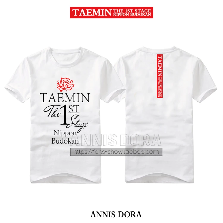 Футболка с коротким рукавом и логотипом SHINee TAEMIN | Мужская одежда
