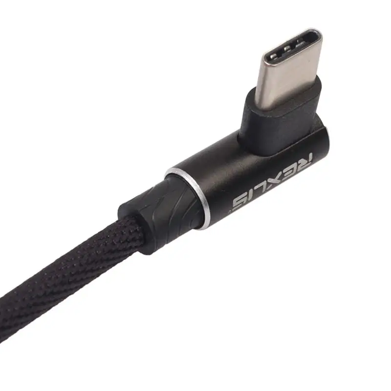 REXLIS usb type C 90 градусов быстрая зарядка c кабель 3 1 шнур данных зарядное устройство