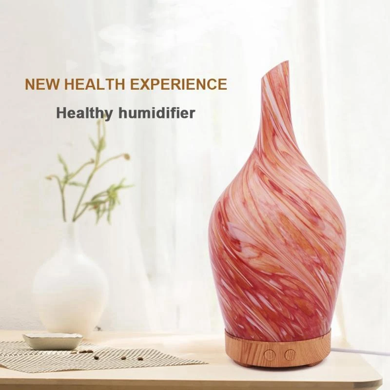 3D стекло и древесное зерно 100 мл ультразвуковой цветной светодиодный