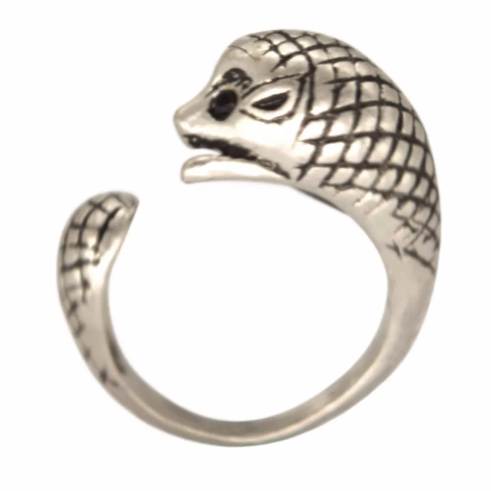 Kinitial Ретро Регулируемая палец вокруг Ежик кольцо колючий полированной животного