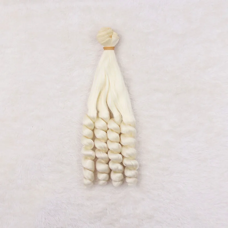 25 см* 100 см кукла парики 4 вьющиеся волосы для 1/3 1/4 1/6 BJD SD Ye Luoli Chole Blyth DIY кукла шиньон Fapai парики аксессуары для кукол - Цвет: 19