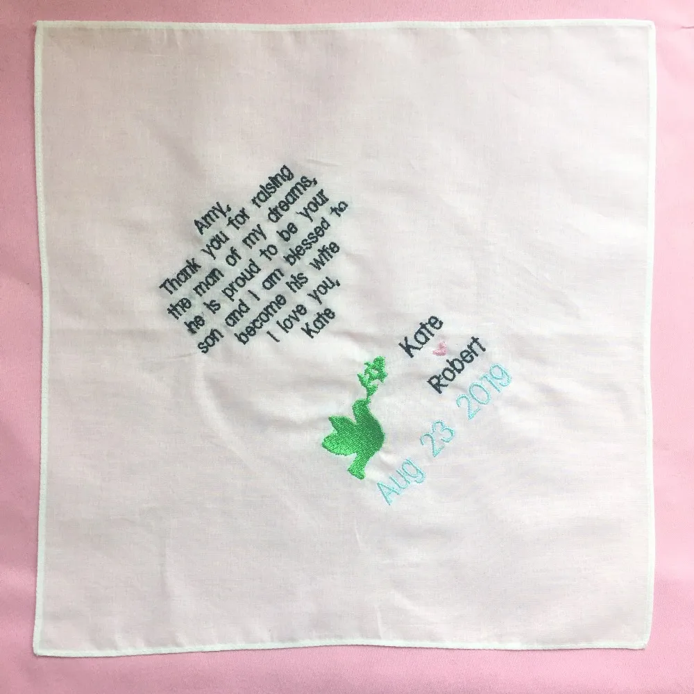 Свадебные Платки под заказ для матери жениха Вышитые свадебный подарок