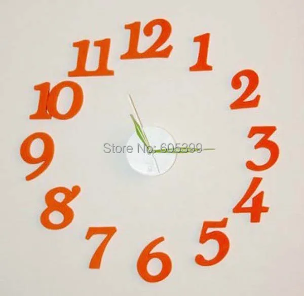 DIY 3d desk clock Fashion make A alarm mute electronic decorative home large wall your own modern design | Дом и сад