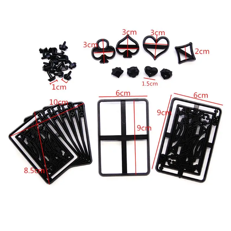 28 шт. пластиковая покерная карта резак для печенья Sugarcraft Fondant Cutter Poker Set Cupcake Cake Cutting