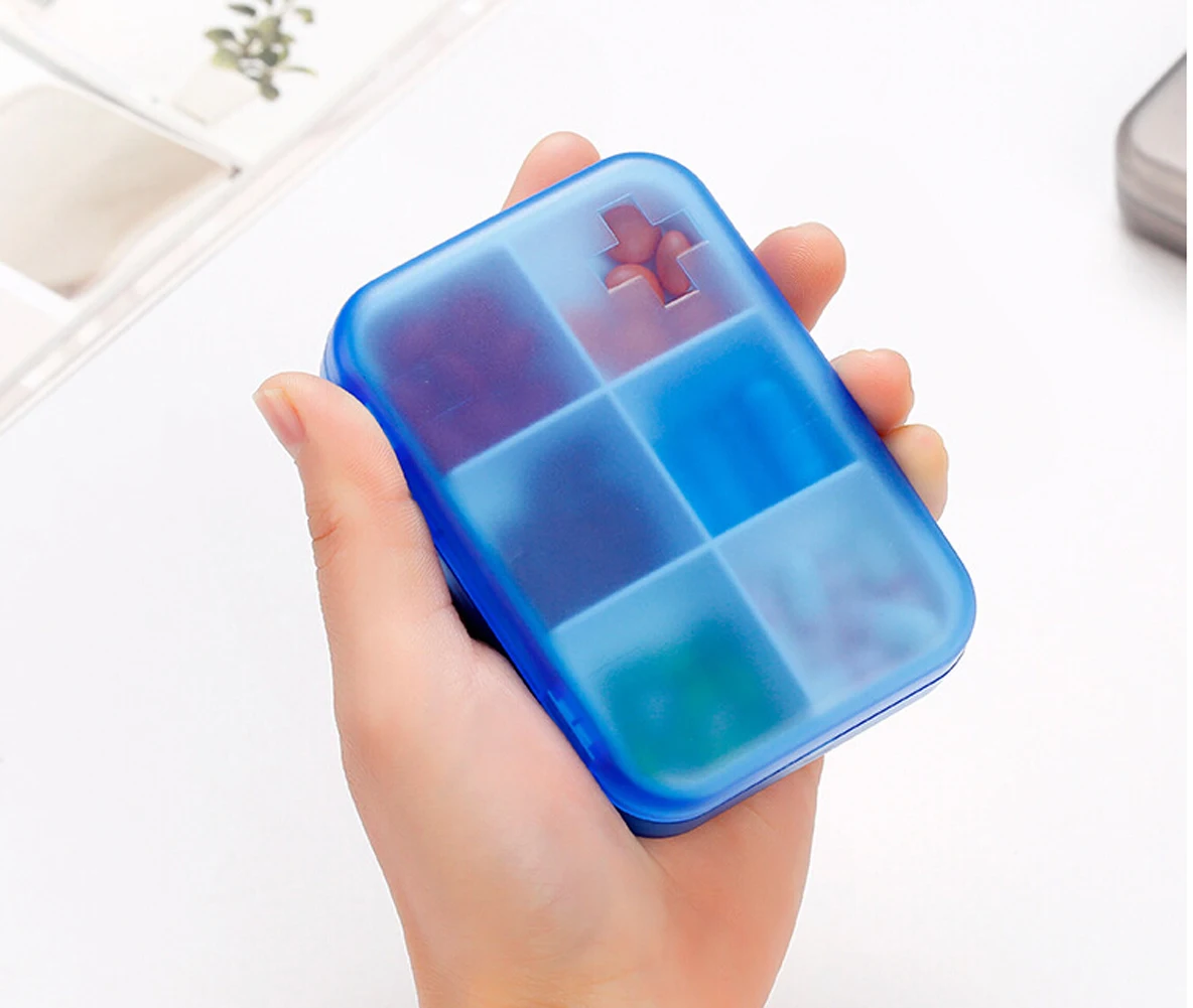 Faroot Travel Weekly Medicine Tablet Holders Organizer Dispenser Case Pill Box Blue | Дом и сад