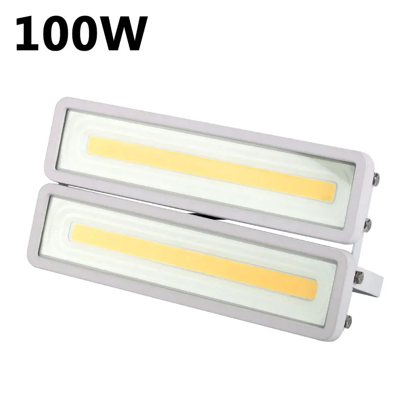 White 100W Проектор для безопасности, светодиодный прожектор, отражатель, светильники, 220 В, уличный светодиодный прожектор, 50 Вт, 100 Вт, 150 Вт, 200 Вт, водонепроницаемый прожектор - Испускаемый цвет: White 100W