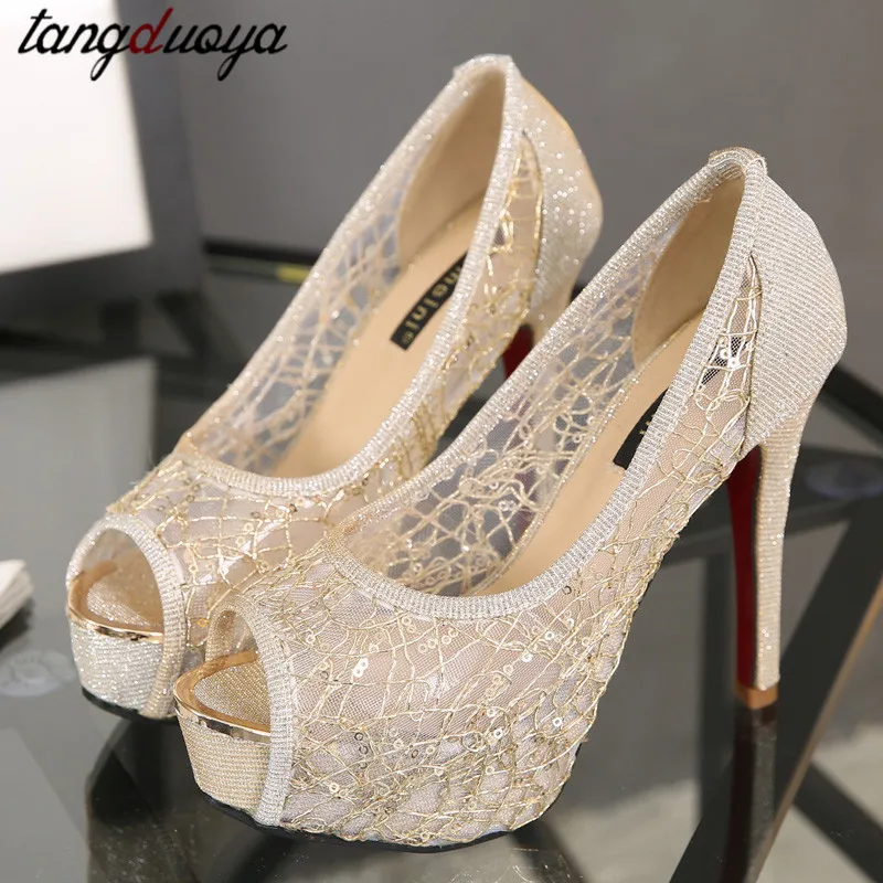 Летняя женская обувь Обувь на платформе и высоком каблуке Женские туфли-лодочки