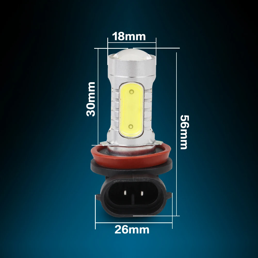 2 шт. белые Автомобильные светодиодные лампы H8 H11|Передние LED-фары для авто| |
