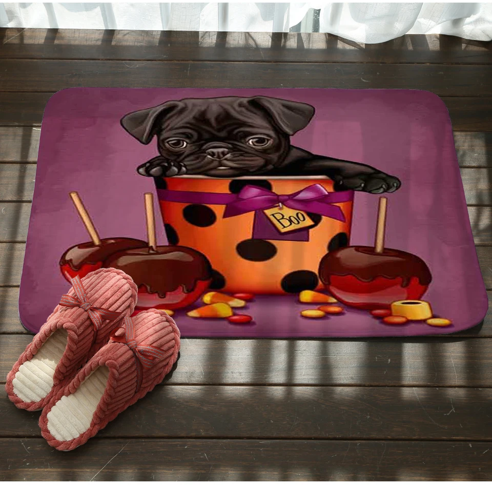 Miracille Нескользящие Ванная комната мило собака Добро пожаловать домой входная дверь Коврики чашки с принтом собаки Коврики S Гостиная Ковры туалет коврики