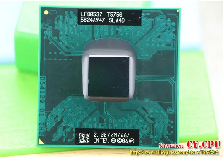 intel cpu ноутбук Core 2 Duo T5750 cpu 2M cache/2,0 GHz/667/двухъядерный Socket 479 ноутбук процессор для GM45/PM45