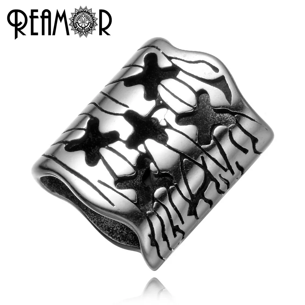Бусина Шарм REAMOR из нержавеющей стали 316l с отверстиями Размер 12*6 мм|charm beads|beads for
