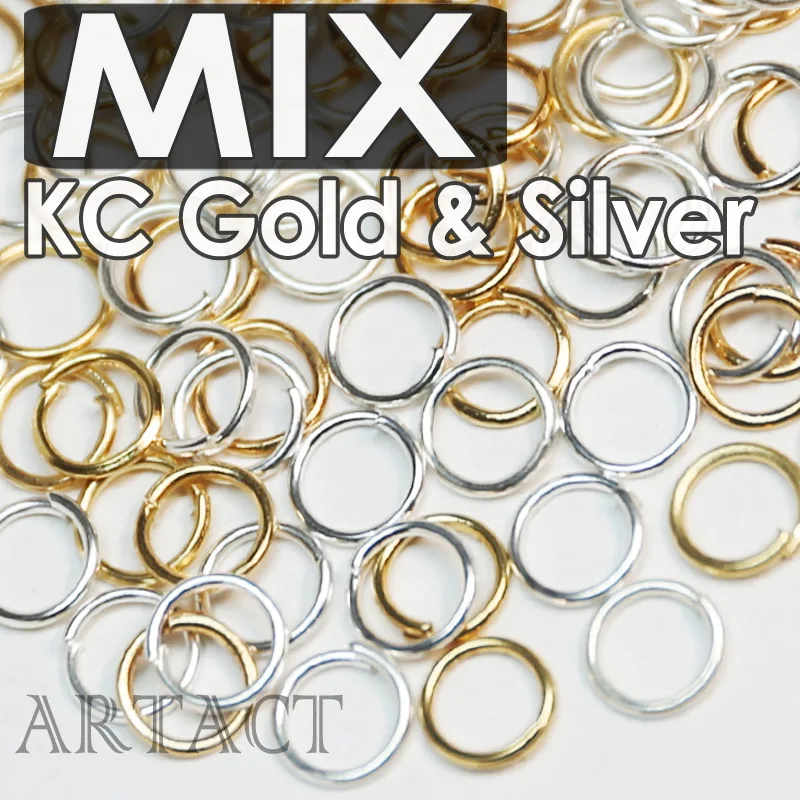 Mix KC Gold Silver 8 мм 300 шт 10 мм 150 шт Открытый прыжок Сплит кольцо звено Серебро Золото Бронза петли для DIY ожерелье браслет ювелирные изделия ниструменты для наращивания волос - Цвет: Mix KC Gold Silver