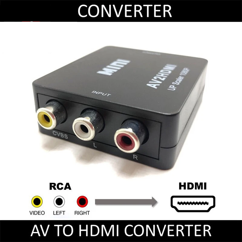 Basix AV в HDMI видео конвертер коробка AV2HDMI RCA CVBS адаптер для HDTV TV PS3 PS4 PC DVD Xbox
