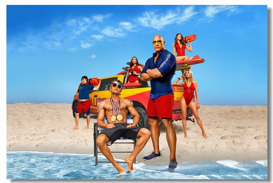 Пользовательские холст настенные картины искусство Zac Efron плакат Baywatch обои