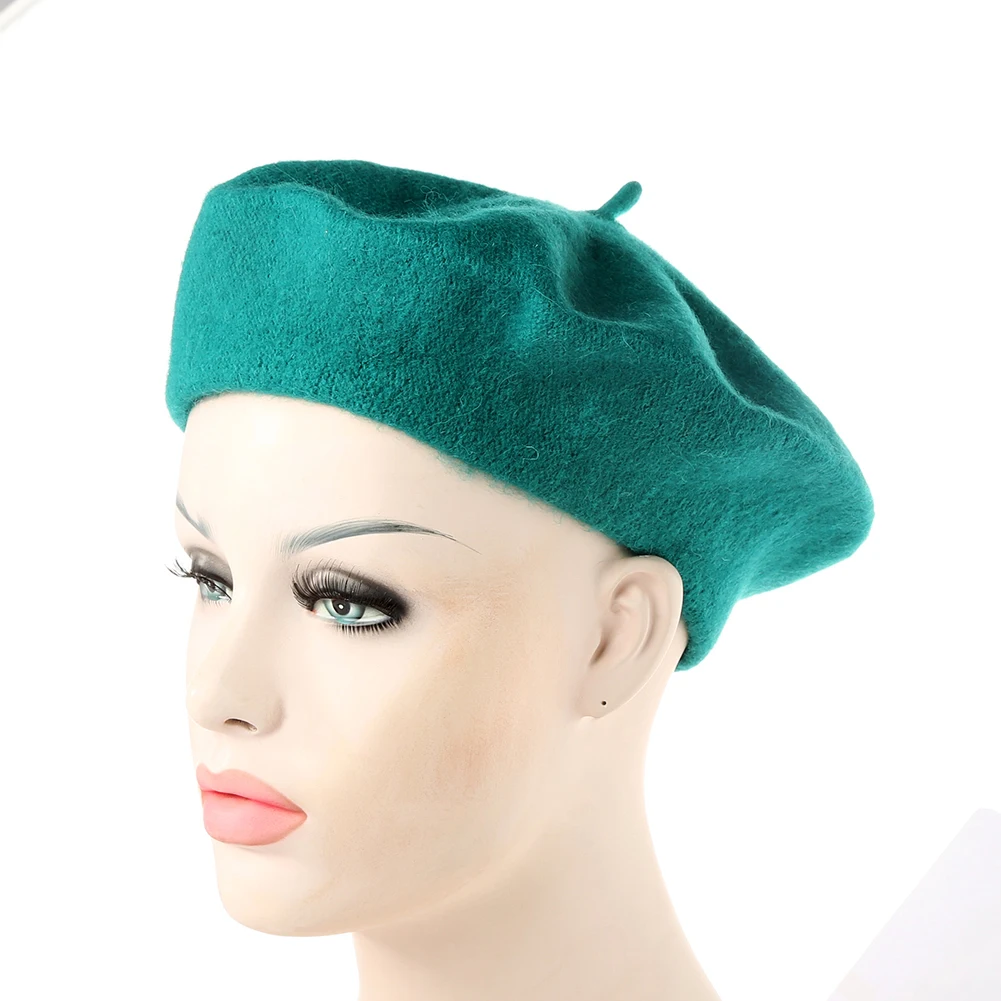 Women Girl Solid Color Warm Winter Knitted Berets French Artist Beanie Hat Ski Cap New Year Gifts Boinas Mujer new | Аксессуары для