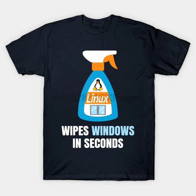 Мужская футболка с коротким рукавом забавная Linux Cleaner женская футболка|Мужские