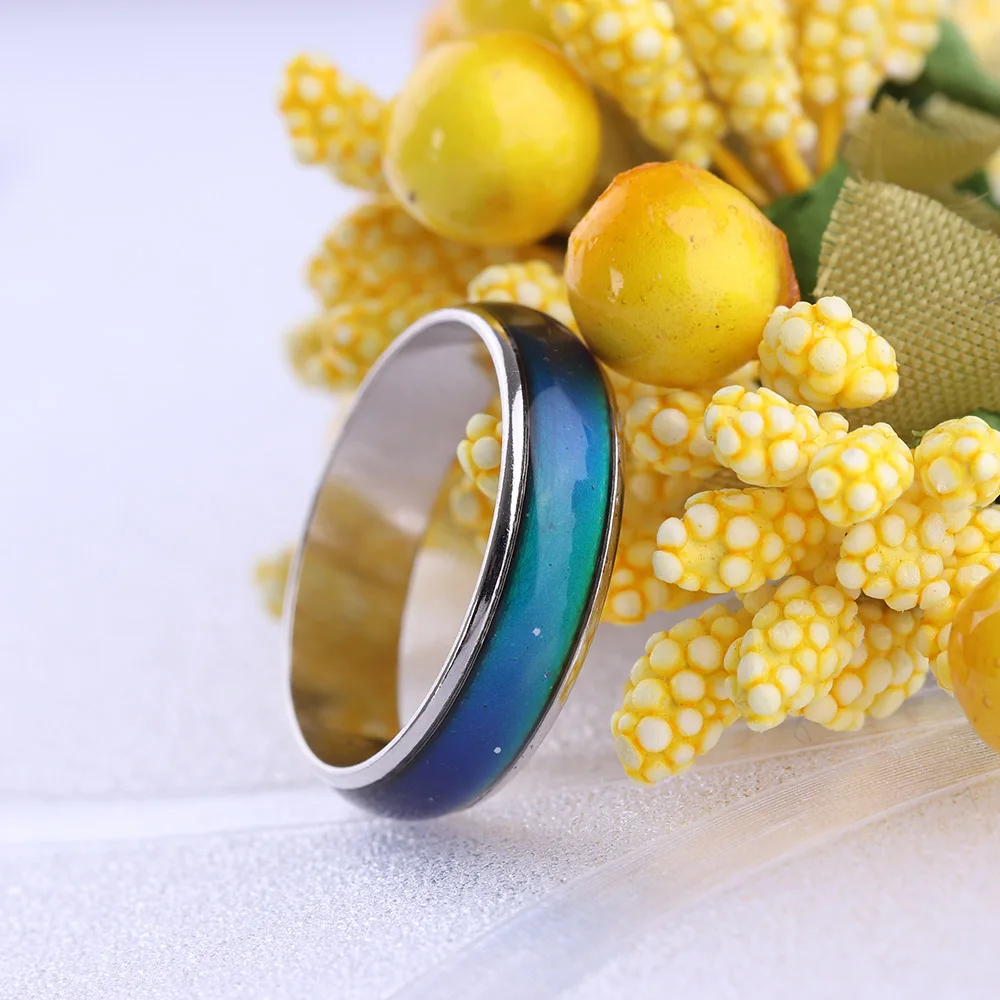Изящное ювелирное изделие меняющее цвет кольца для настроения на ощупь с - Фото №1