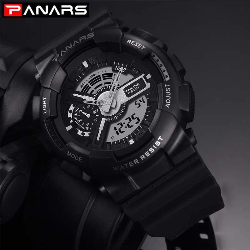 PANARS Commemorative Edition Multi-function Waterproof Electronic Watch Man Woman Sports Traveling Watch Strap Watches Jun15
