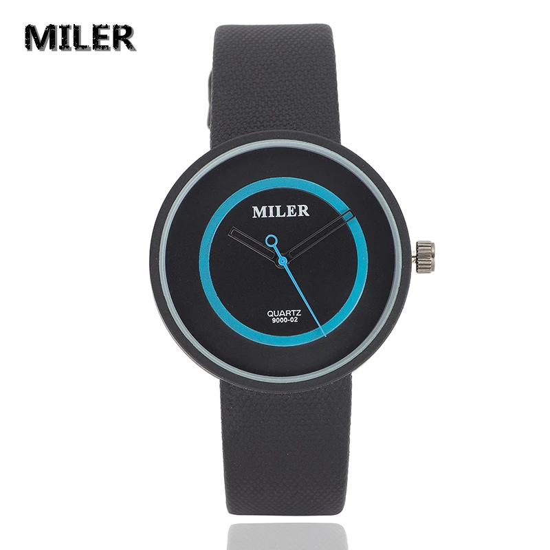 MILER новые модные часы женские кожаный ремешок креативный цветной циферблат