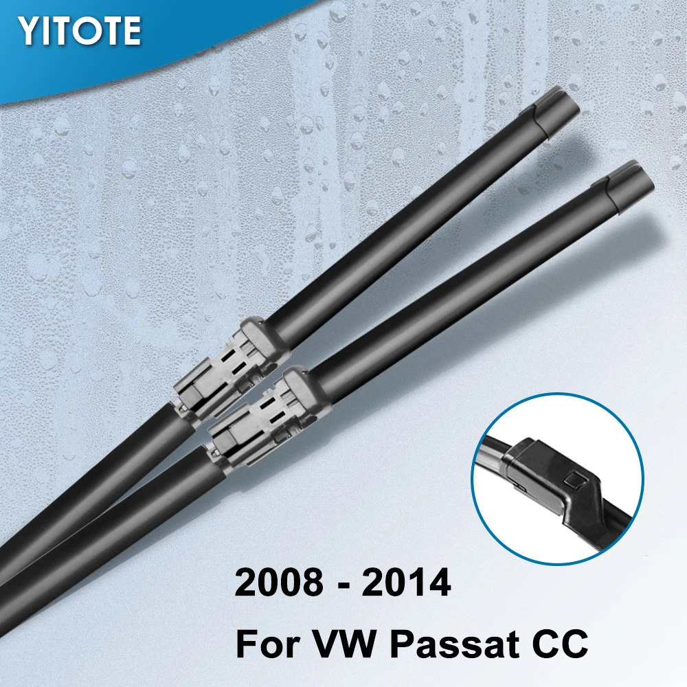 YITOTE-escobillas de limpiaparabrisas para Volkswagen, brazos de botón de ajuste, para VW Passat CC, 2008, 2009, 2010, 2011, 2012, 2013, 2014
