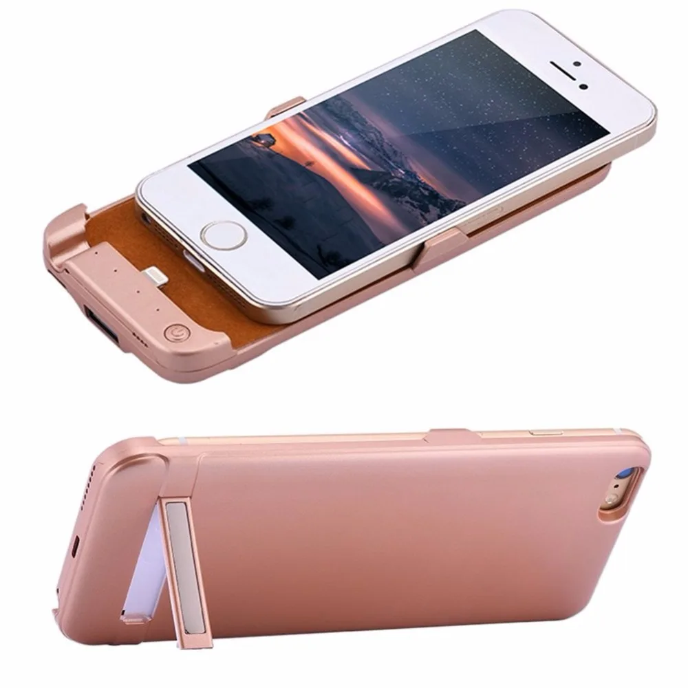 Чехол подставка для Apple iphone 5 4200 мАч Ультратонкий чехол аккумулятора SE резервного