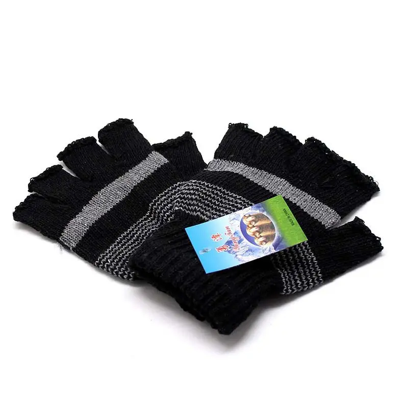 Перчатки PFS модные толстые теплые зимние мохеровые вязаные перчатки Ms. Half Finger