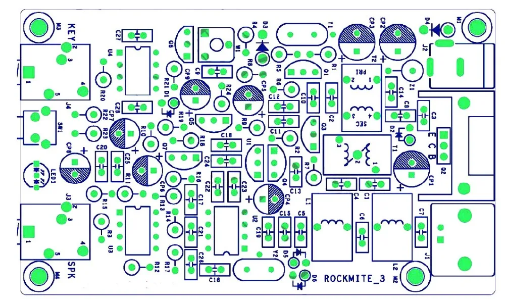 KE NAI DZ PIC Version 8W Super RM RockMite QRP CW Transceiver HAM Radio Shortwave kits | Электронные компоненты и