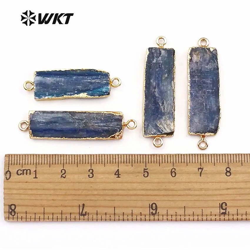 WT-C072 оптовая продажа ожерелье natual blue kyanite прямоугольник синий камень с двойными