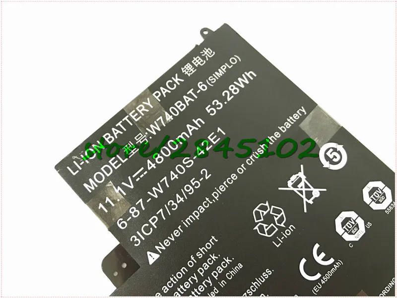 Аккумулятор 11 1 В 4800 мАч 34/95 Вт ч для Clevo W740BAT 6 87 W740S 42E 3ICP7/ 2 S413 W740SU X411|battery clevo|clevo