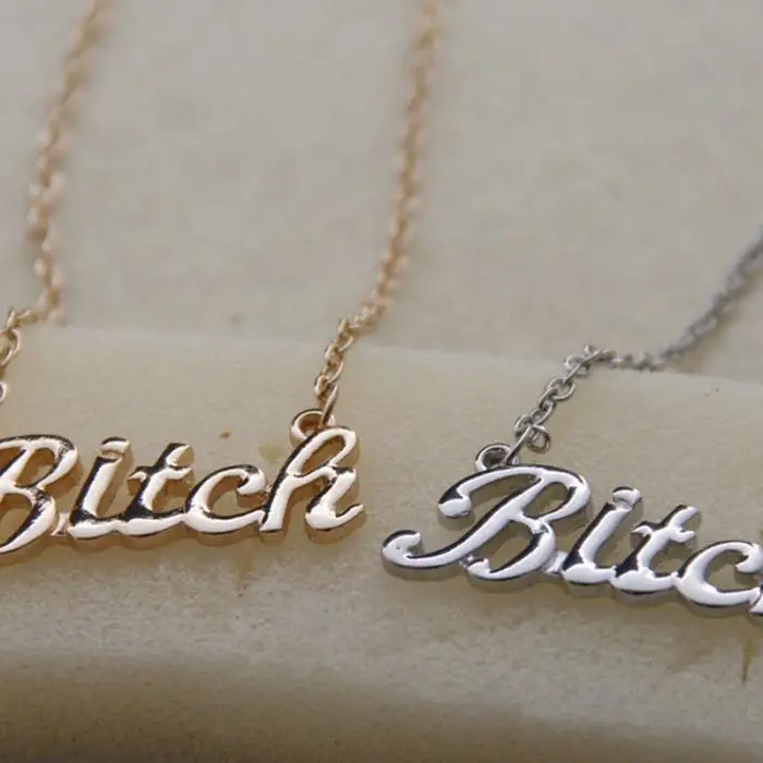Модное женское ожерелье с подвеской в виде букв s Bitch, хорошее ювелирное изделие, подарок C654