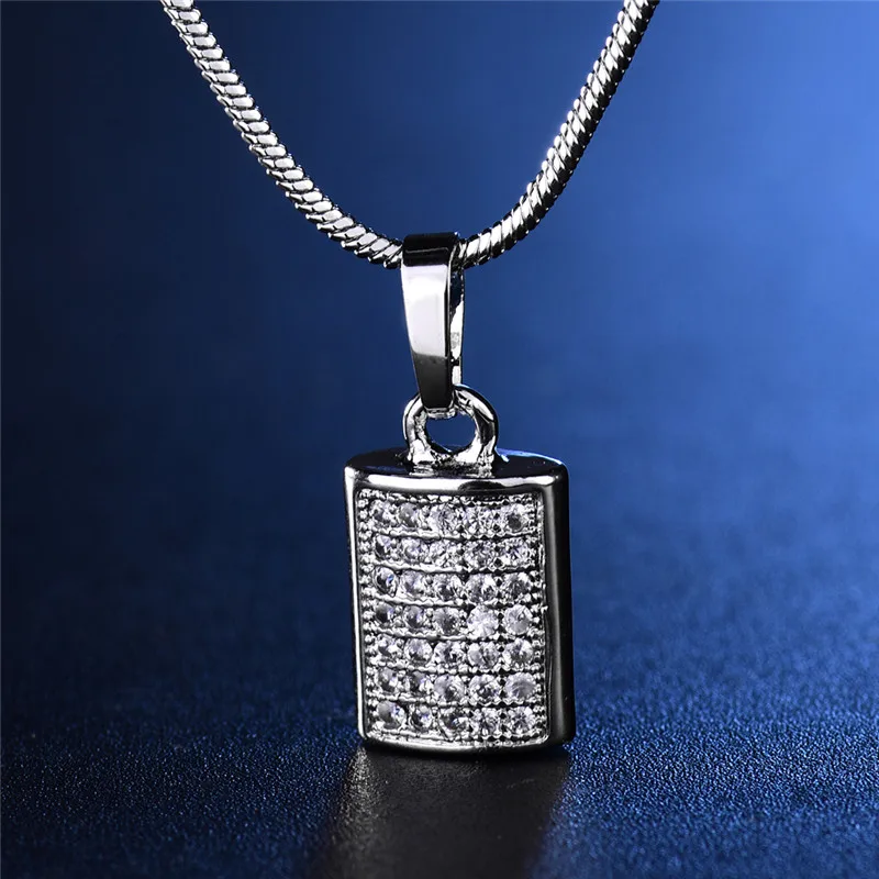 Женская подвеска в виде змеи BUDONG серебряная/Золотая квадратная с белыми