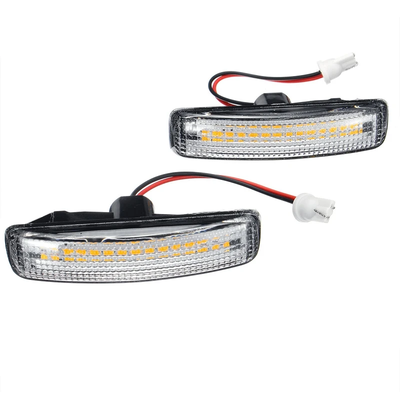 2X Янтарный мигающие светодиодные боковые габаритные ретранслятор сигнала