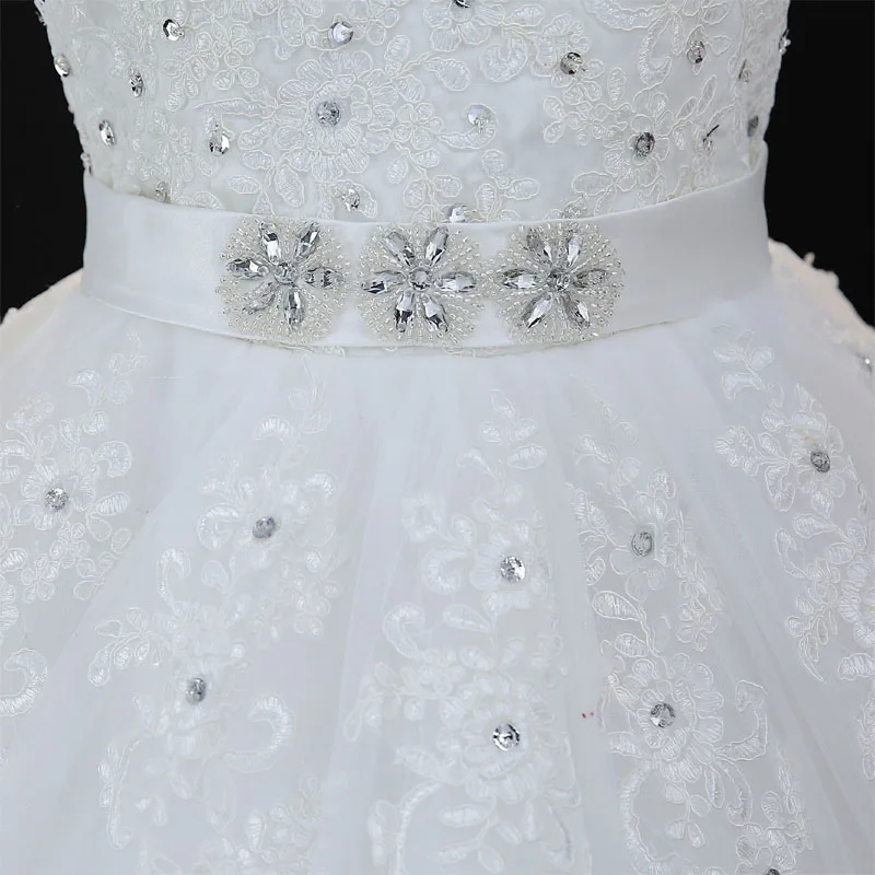 Fansmile настоящие фотографии винтажные кружевные платья Vestidos de Novias Свадебные платья Длинный Шлейф под заказ плюс размер Бальные платья FSM-235T