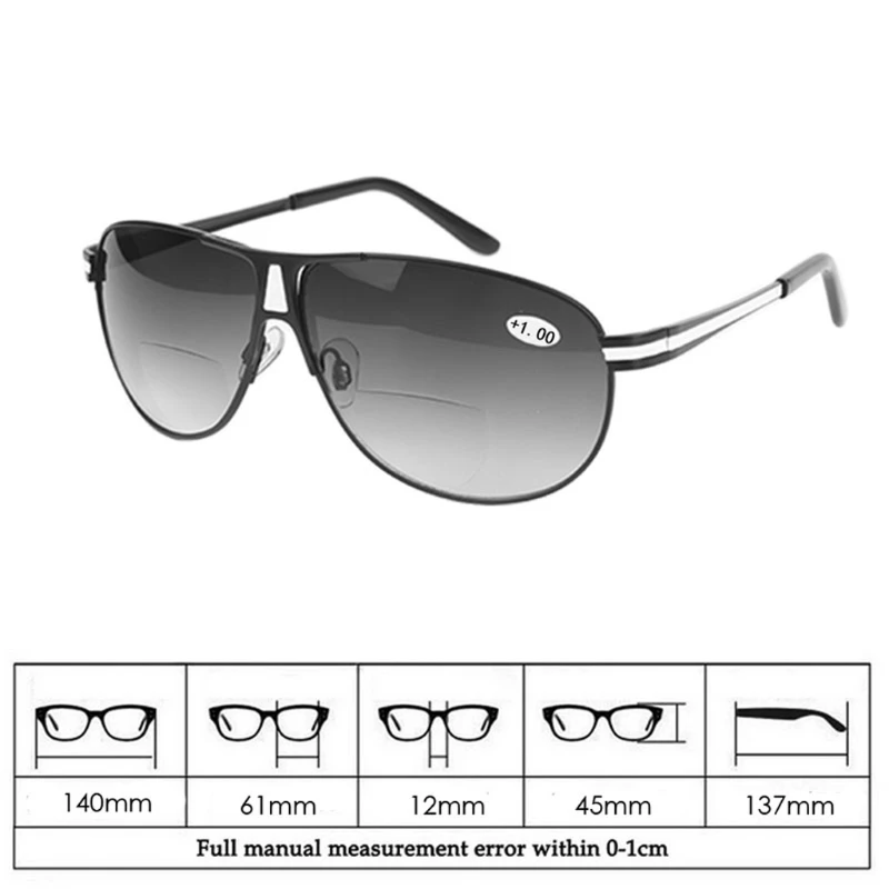 

Vintage Classic Men Women Bifocals Reading Glasses +1.0 to+3.5 Unisex Sunglasses