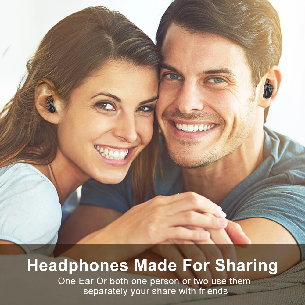 V5 Bluetooth наушники TWS беспроводные с V5.0 + DER HiFi стерео звук гарнитура встроенный