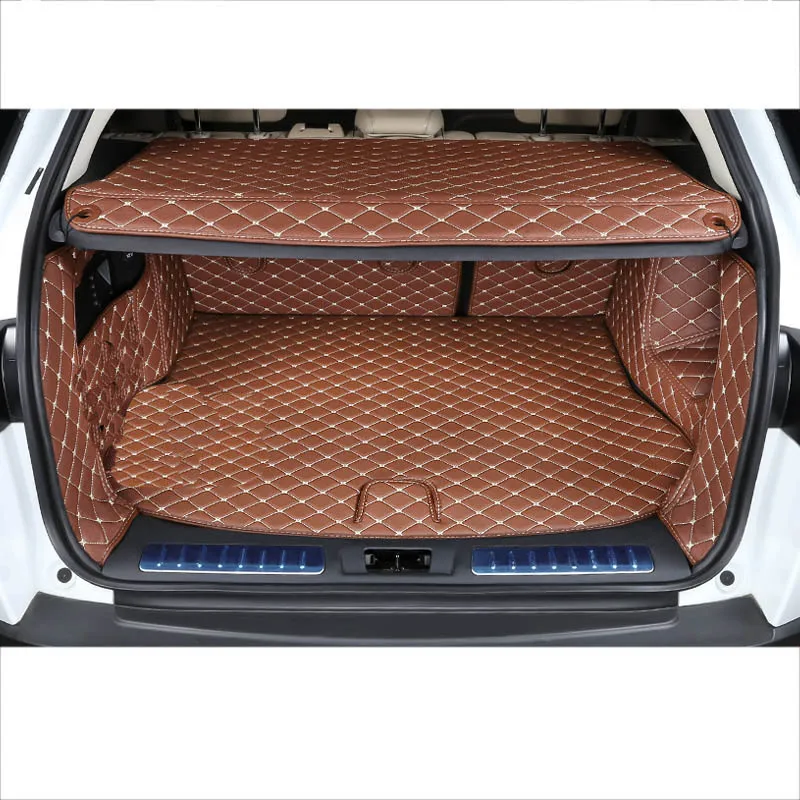 brown 3 Lsrtw2017 волокна кожи багажник автомобиля коврик для range rover evoque 2011 2012 2013 - Название цвета: brown 3