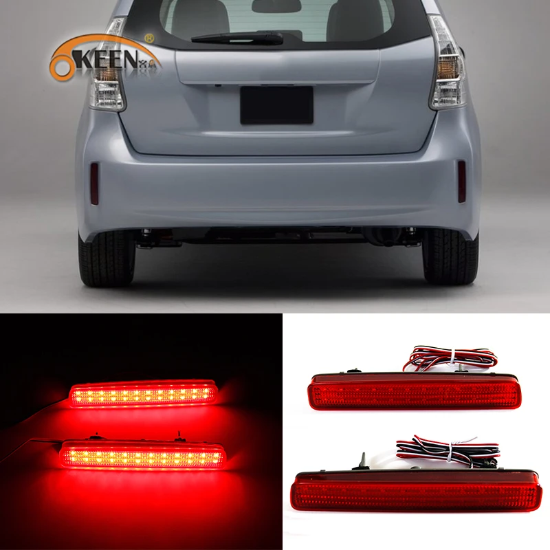 OKEEN 2x светодиодный задний бампер отражатель светильник для Toyota NOAH VOXY 80 Prius 40 series 2011