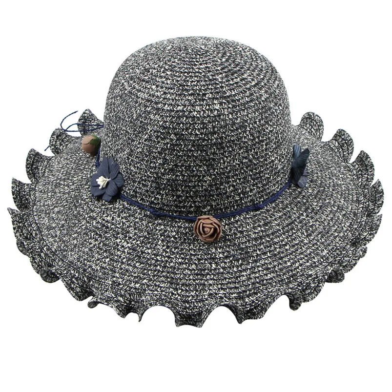 Шляпа женская складная с солнцезащитным козырьком модная стильная летняя панама