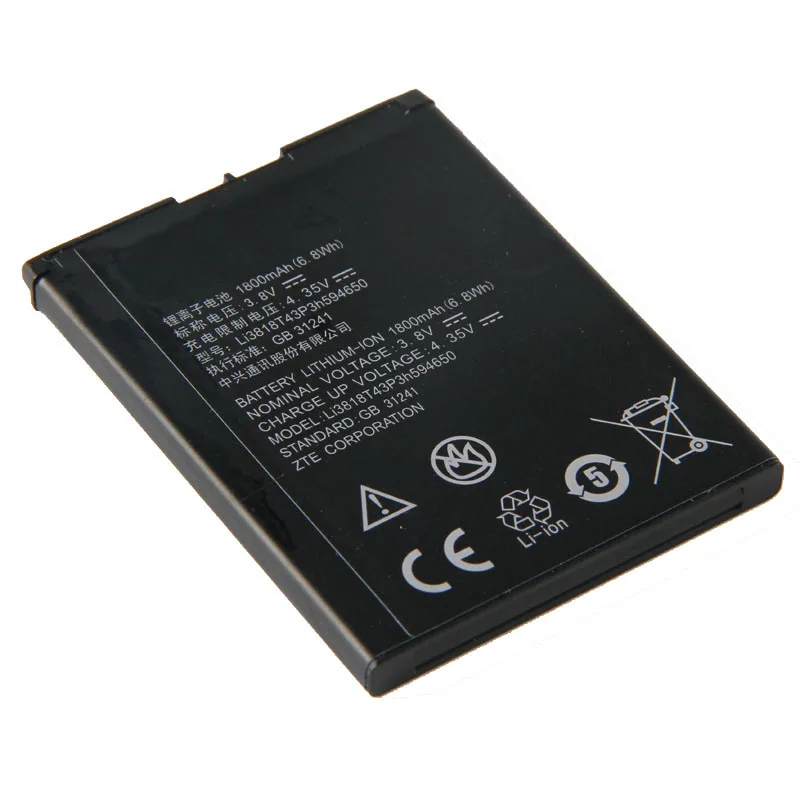 Оригинальный аккумулятор Li3818T43p3h594650 для телефона ZTE V889M U817 U795 U807 V956 N818 T807 U970 U930 1800