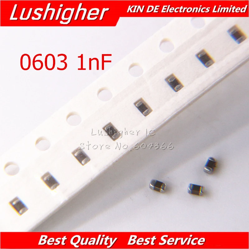 200 шт. 0603 1nF 102 102K 1nf 1000pf 50V X7R 10% керамический конденсатор поверхностного