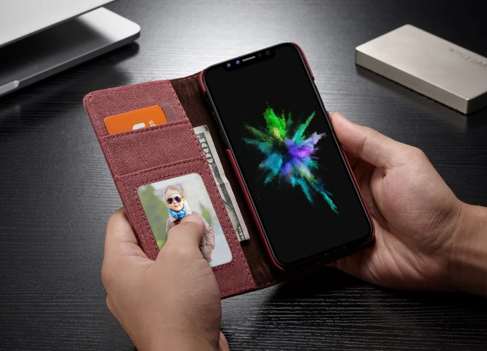 Чехол Me, брендовый Джинсовый чехол-книжка для Apple iPhone X, чехол-кошелек с подставкой для iPhone 8, 8 Plus, Джинсовый чехол с подставкой