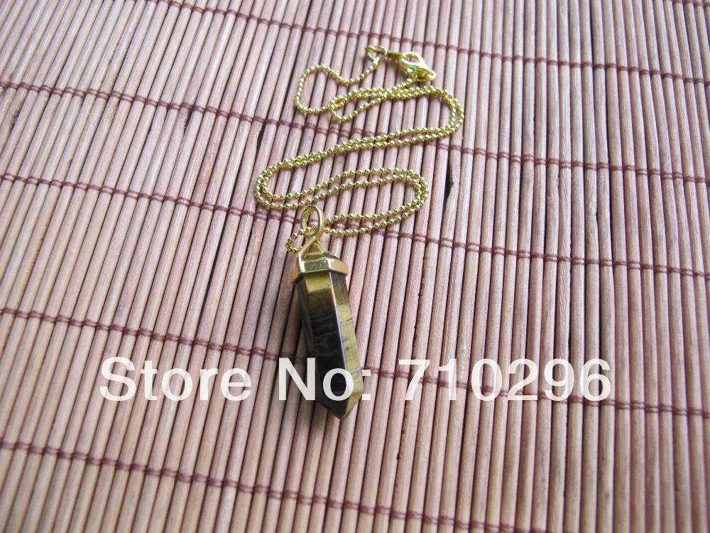 Натуральный камень тигровый глаз точка ожерелье 5 шт./лот натуральный