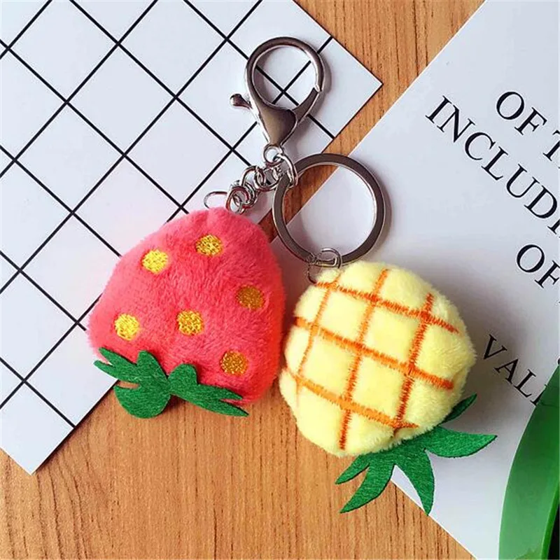 1 шт. мини плюшевая морковка клубника игрушки ананас Маленькая подвеска фрукты