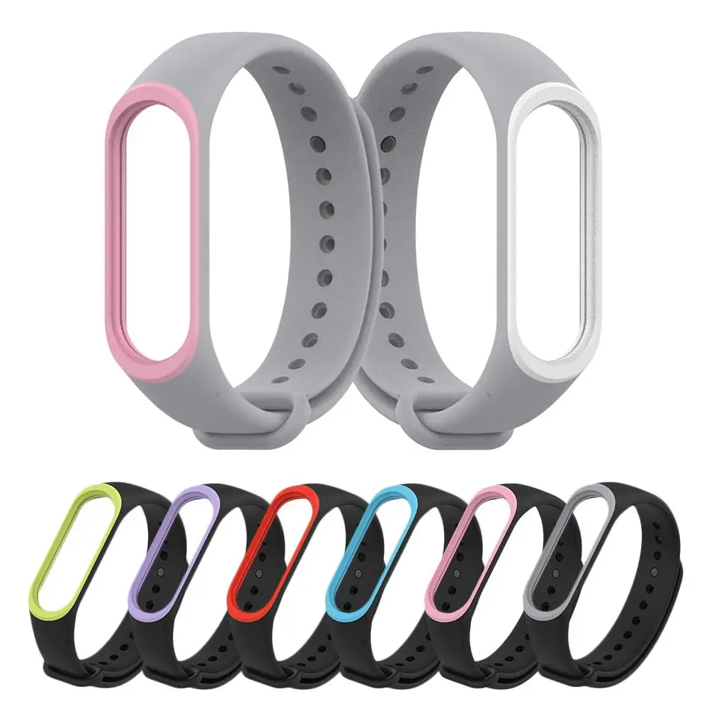 Силиконовый сменный ремешок высокого качества браслет для часов Mi Band 3 4 умный