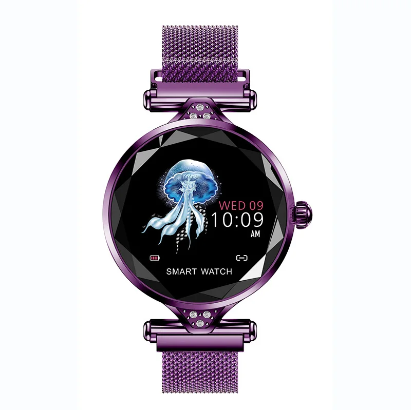 PURPLE 1160-2 Новинка, Роскошные Смарт-часы для женщин, водонепроницаемые женские модные Смарт-часы, фитнес-трекер для Android IOS, подарок для телефона - Цвет: PURPLE 1160-2