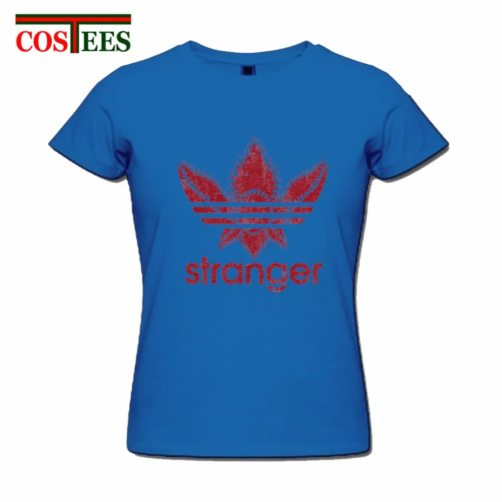 Женская Повседневная футболка Camisetas STRANGER THINGS Chompe monster badge для девочек|Футболки| |